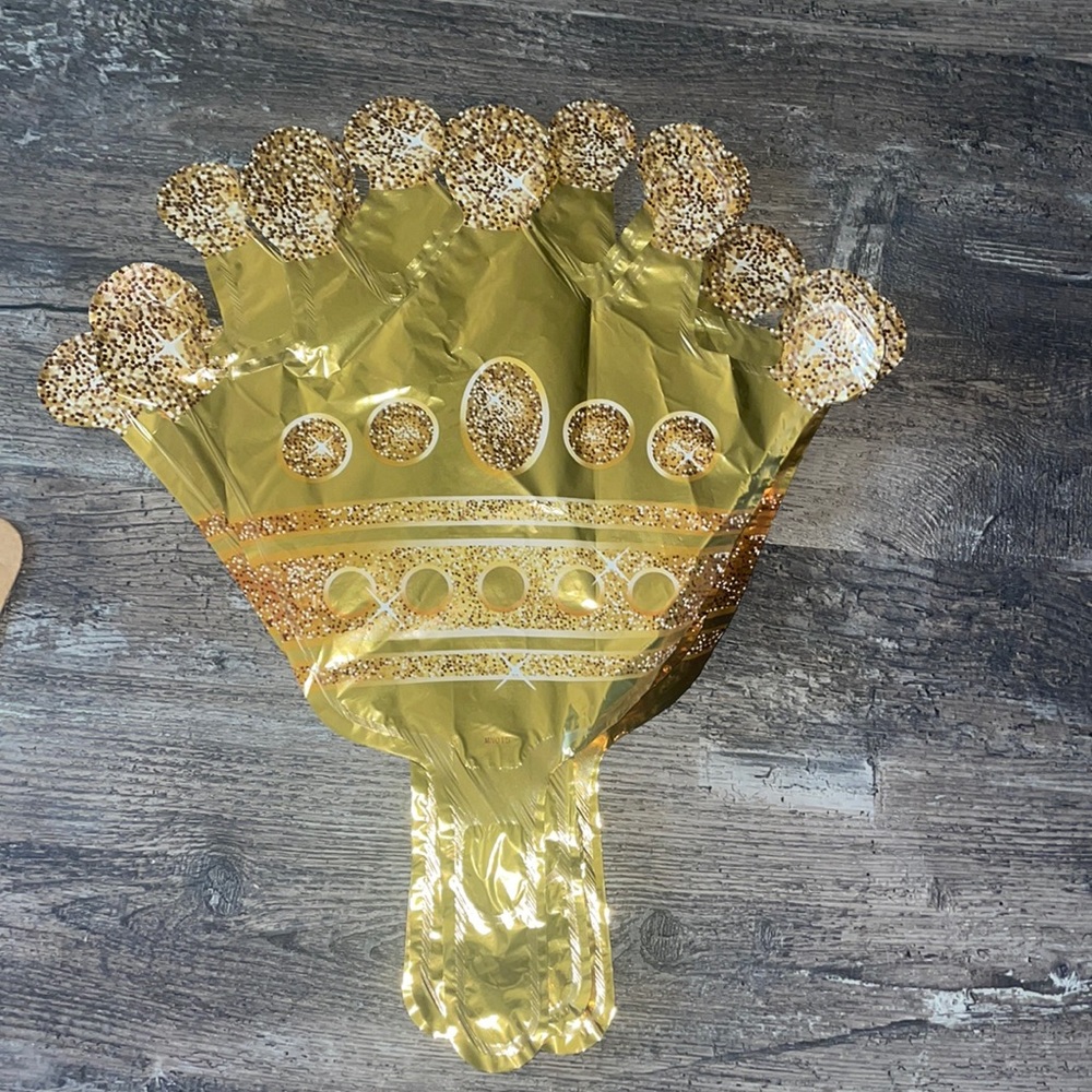 15 inch Large Gold Crown Balloons, Giant Foil Cap Balloon
